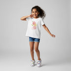 Kids Girl's T-Shirt Peach Print