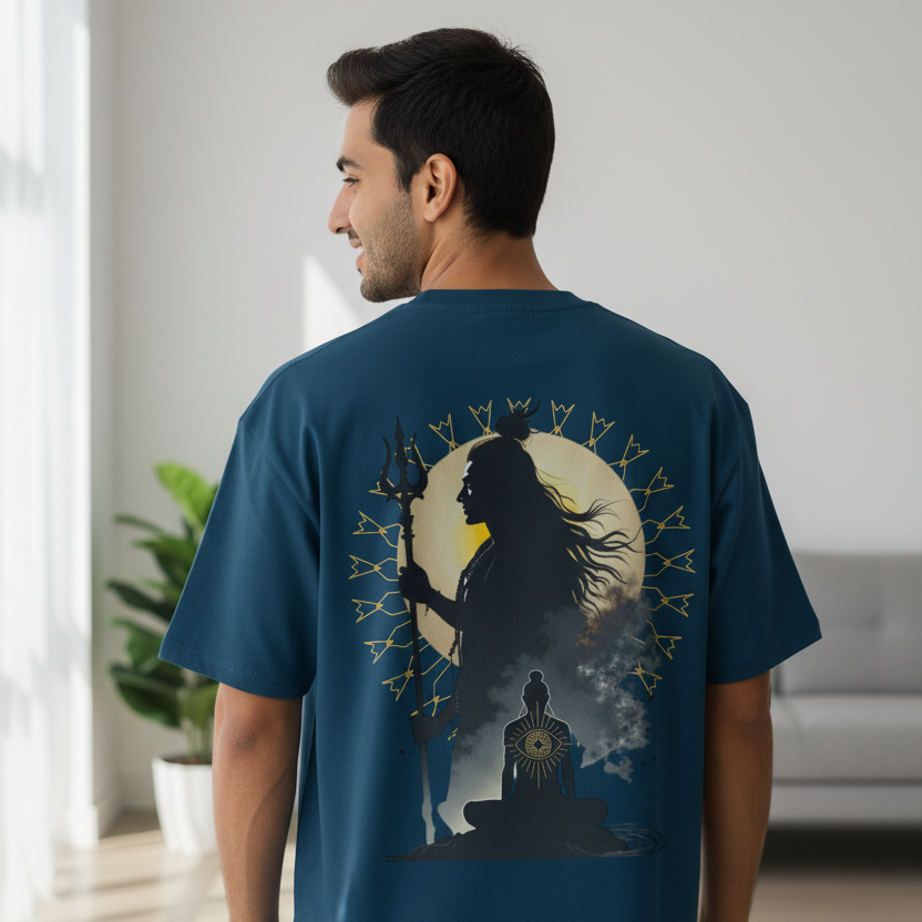 Men’s Oversized T-Shirt shiva chakra print