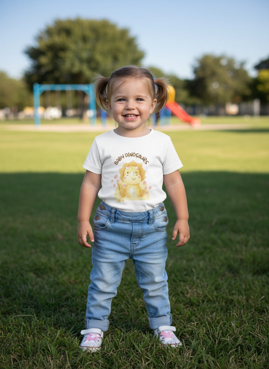 Kids Toddlers Dinosaur Print T-Shirt