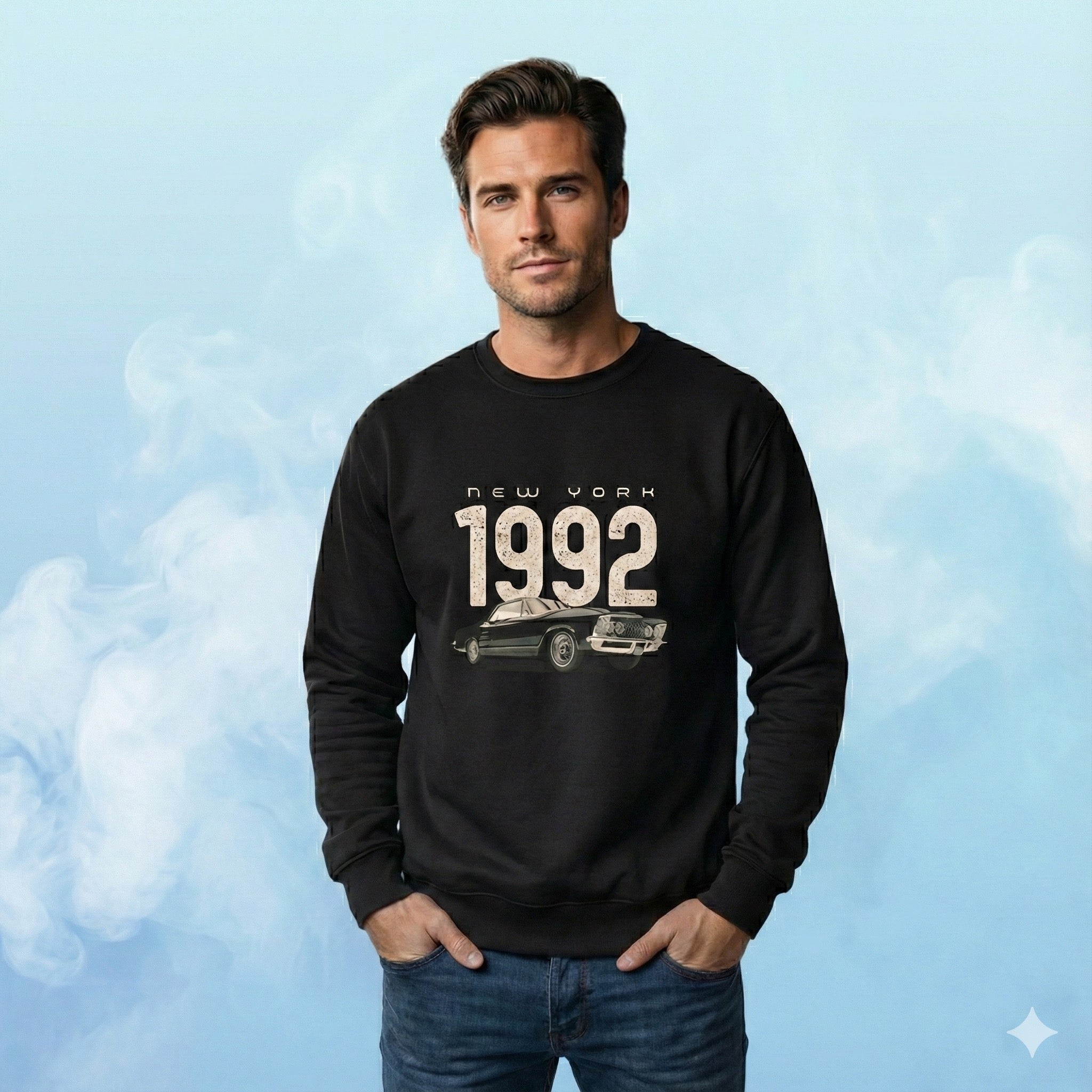 Men’s Sweatshirt Car Print