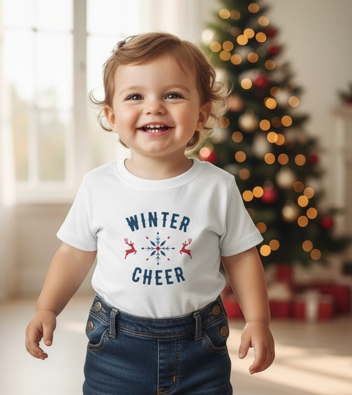 Kids Toddler's T-Shirt Winter Cheer Print