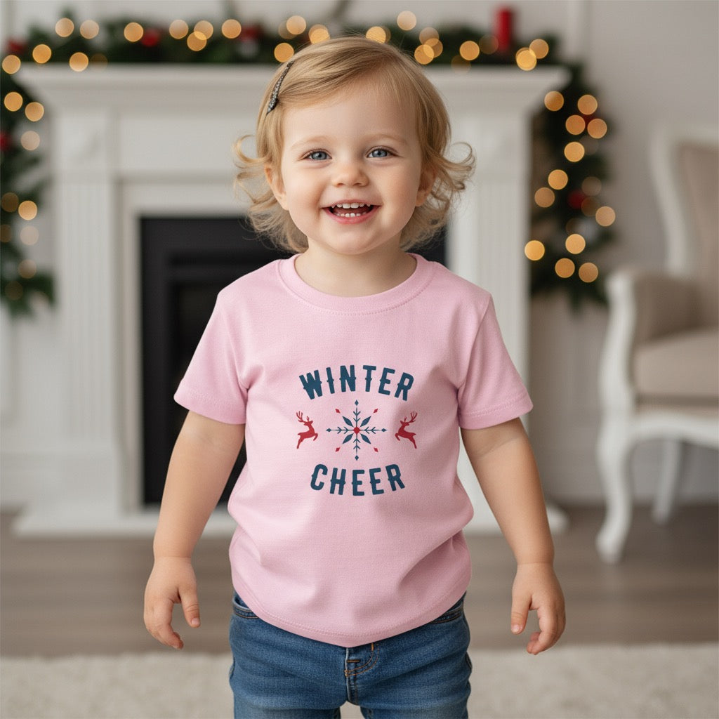 Kids Toddler's T-Shirt Winter Cheer Print