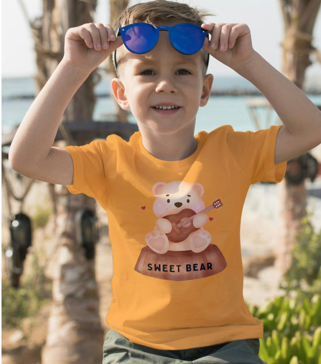 Toddlers T-Shirt Sweet Bear Print
