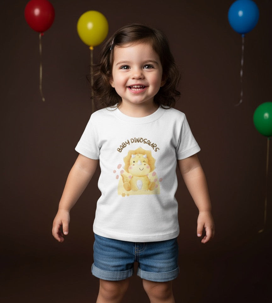 Kids Toddlers Dinosaur Print T-Shirt