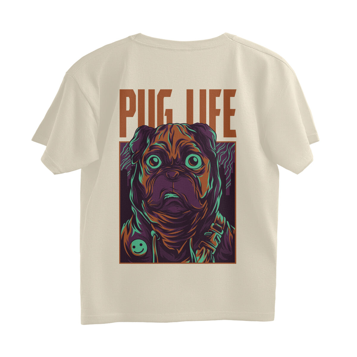 Men’s Oversized T-Shirt Pug Life Print