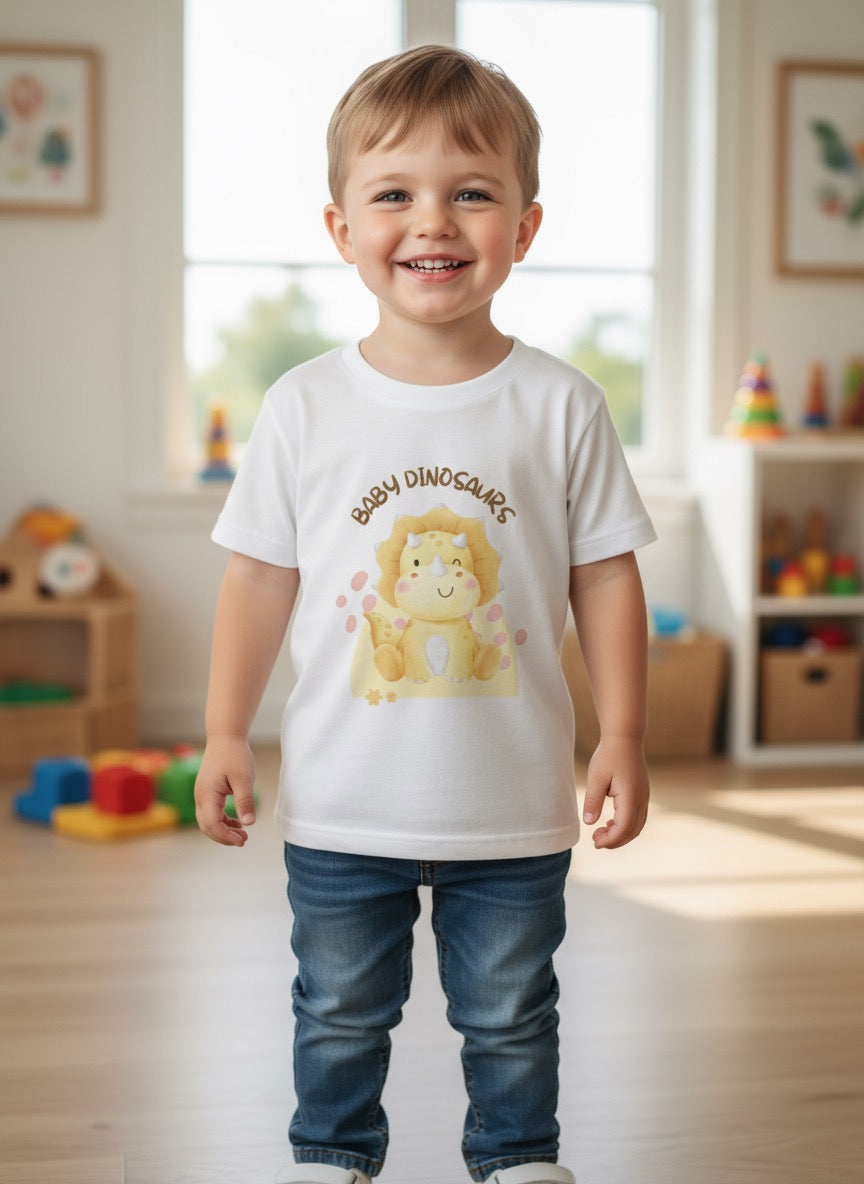 Kids Toddlers Dinosaur Print T-Shirt
