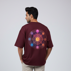 Men's Terry Oversized Tee Chakra Print