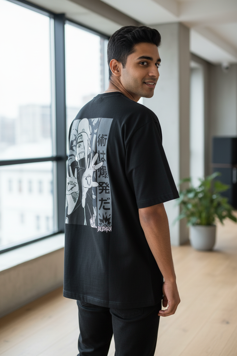 Men’s Oversized Classic T-Shirt Anime Print