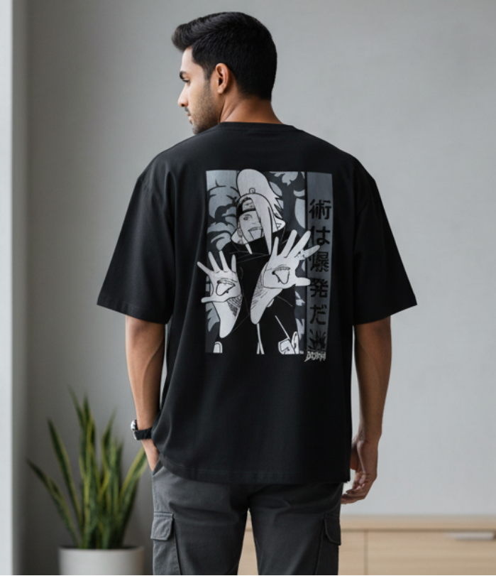 Men’s Oversized Classic T-Shirt Anime Print