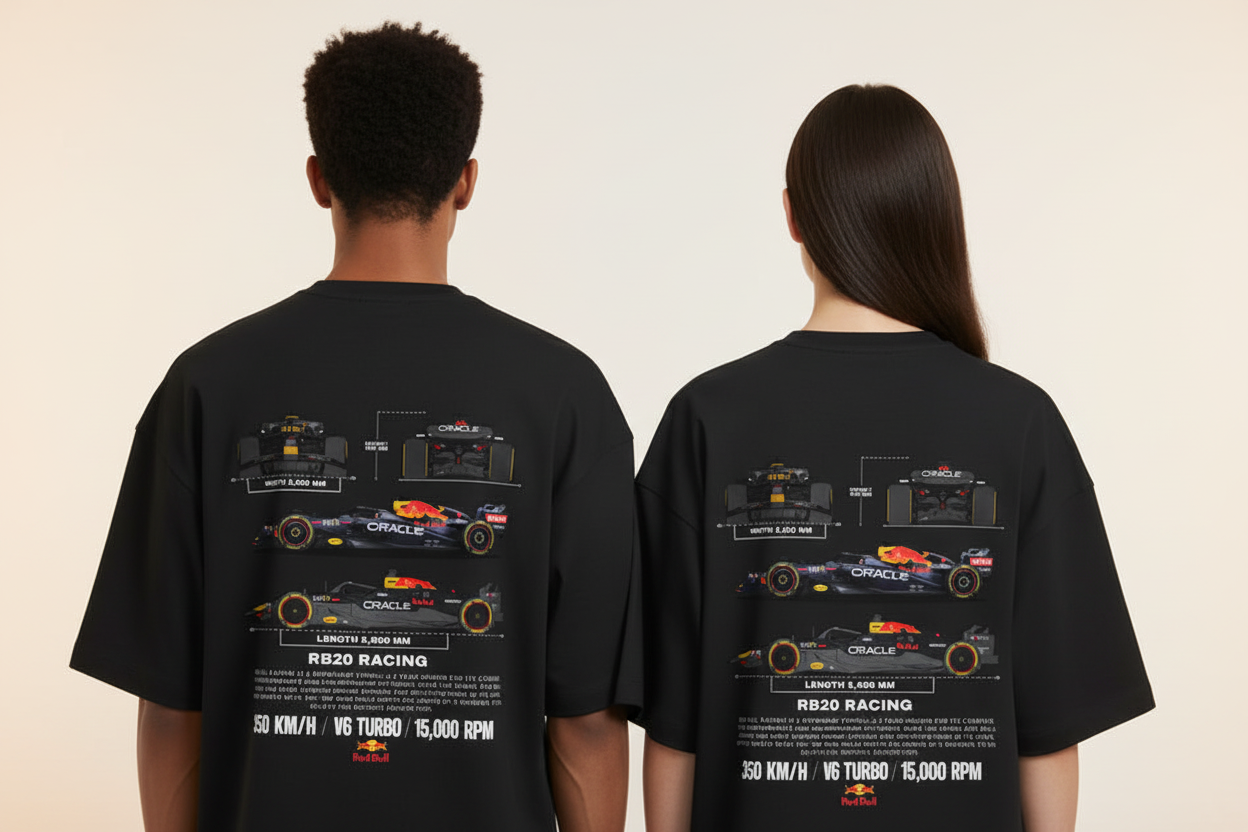 Unisex Terry Oversized Tee F1 Print