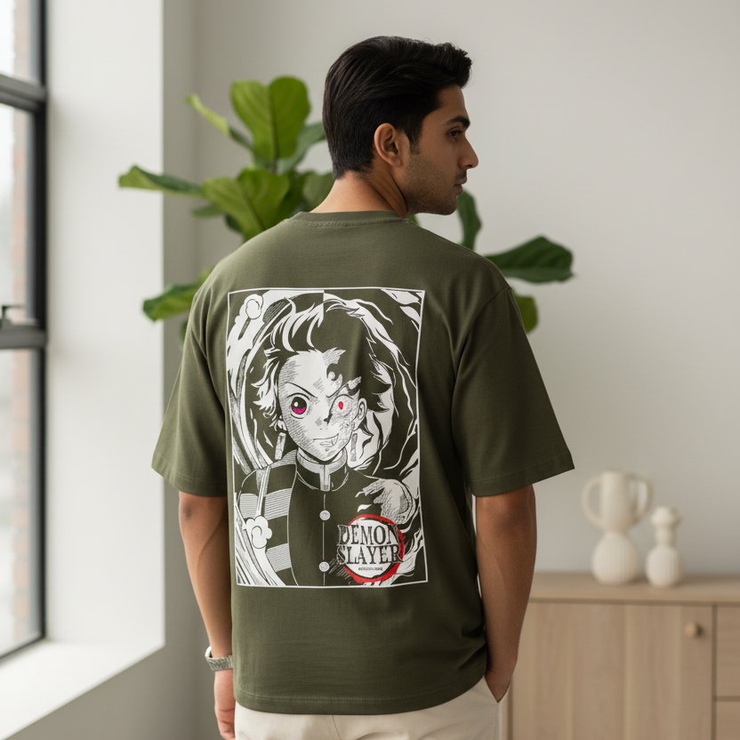 Men's Oversized Classic T-Shirt Demon Slayer Print