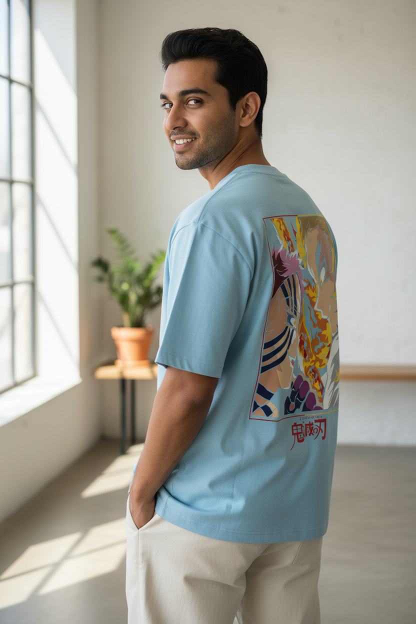 Men's Oversized Classic T-Shirt Demon Slayer Print