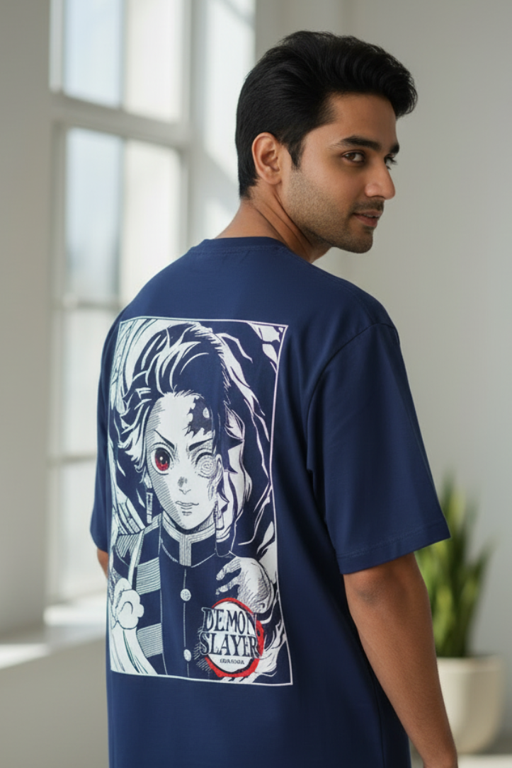 Men's Oversized Classic T-Shirt Demon Slayer Print
