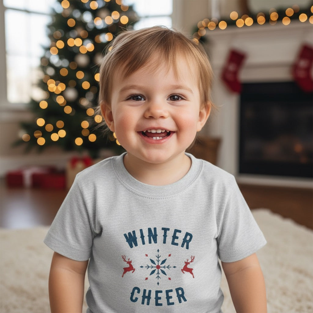 Kids Toddler's T-Shirt Winter Cheer Print