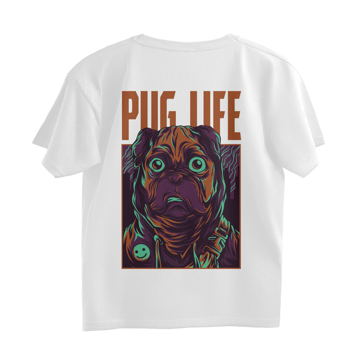 Men’s Oversized T-Shirt Pug Life Print