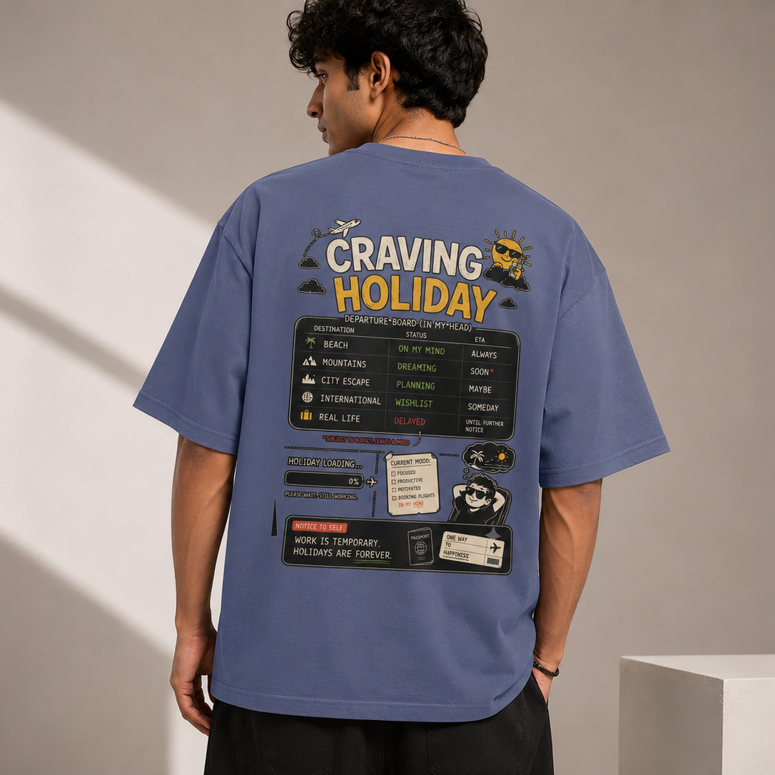 Men's Oversized T-Shirt Craving Holiday Print