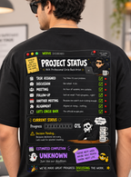Unisex Oversized T-Shirt Project Status Low Battery Print