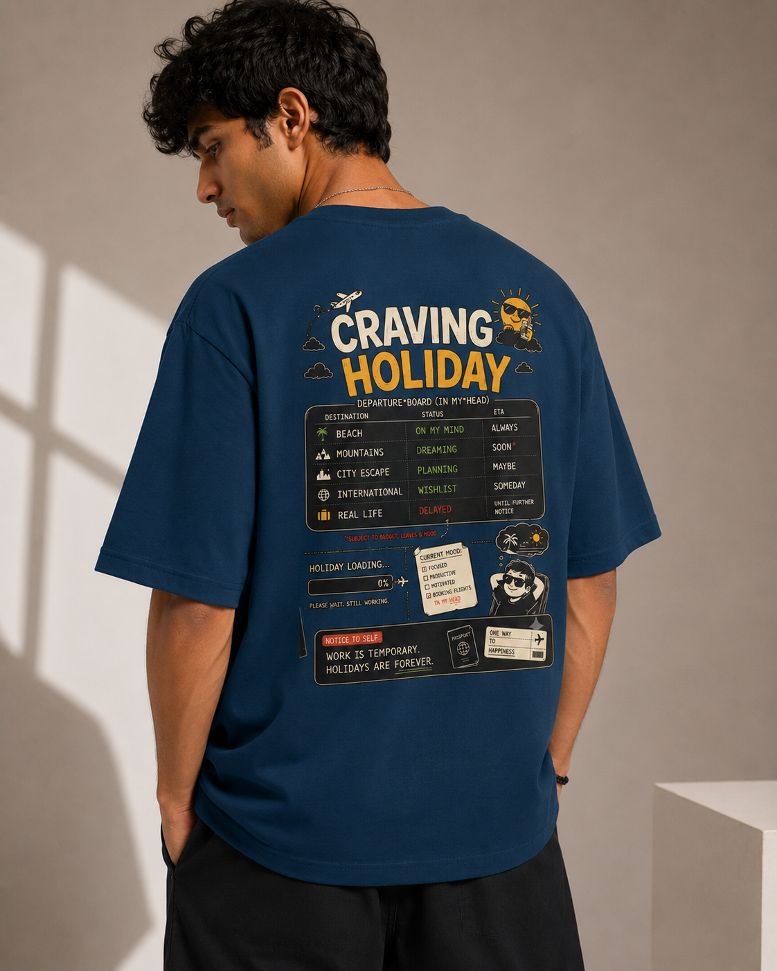 Men's Oversized T-Shirt Craving Holiday Print