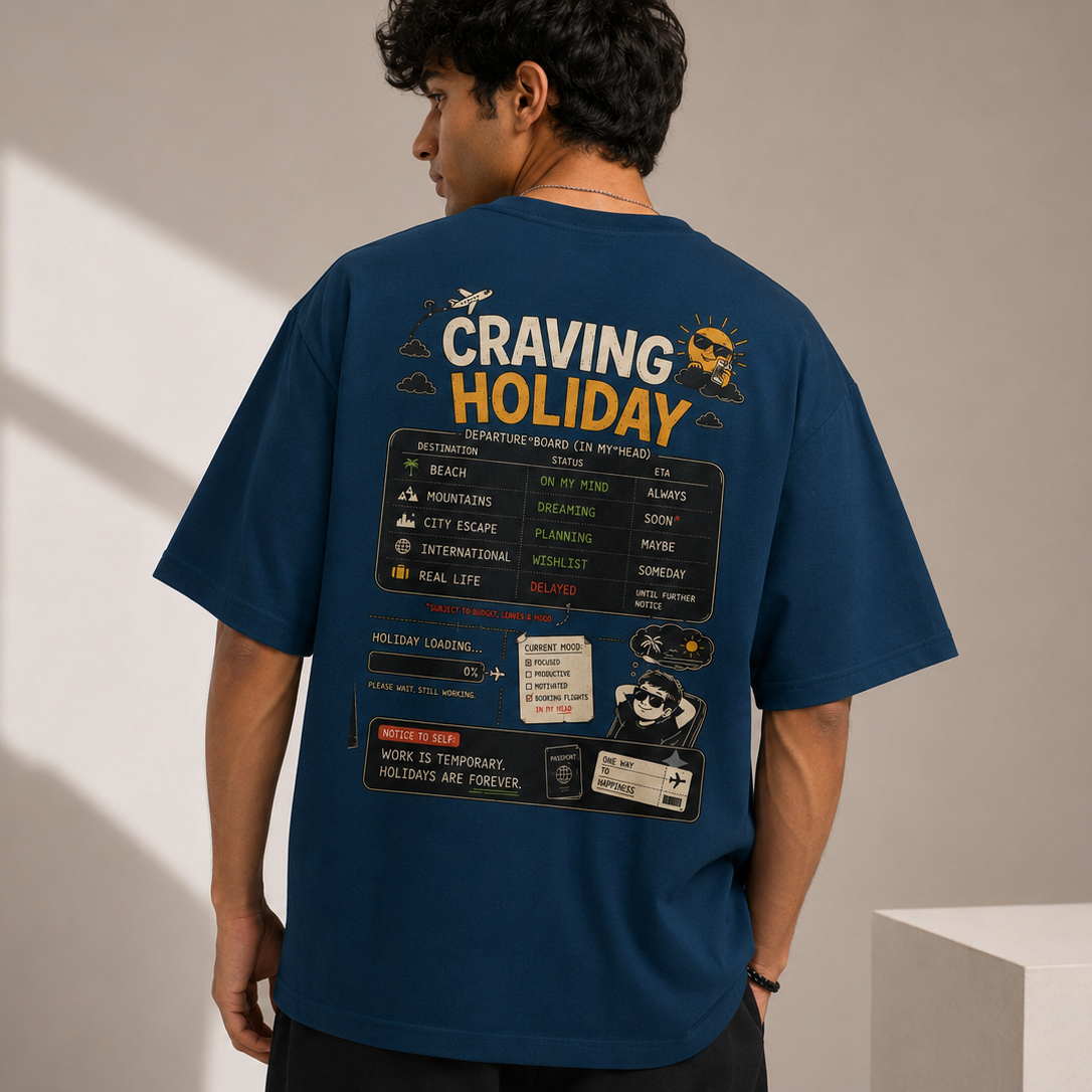 Men's Oversized T-Shirt Craving Holiday Print