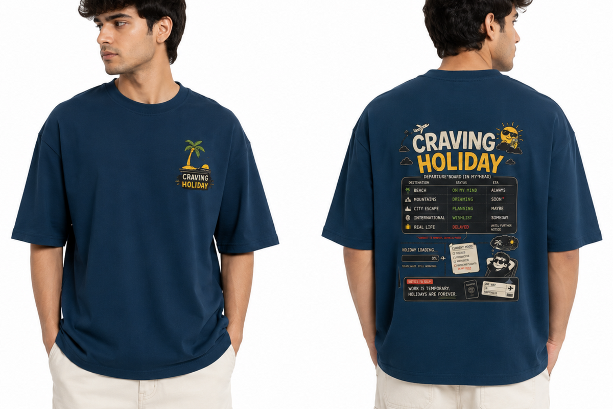 Men's Oversized T-Shirt Craving Holiday Print