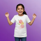 Kids Girl's T-Shirt Peach Print