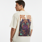 Men’s Oversized T-Shirt Pug Life Print