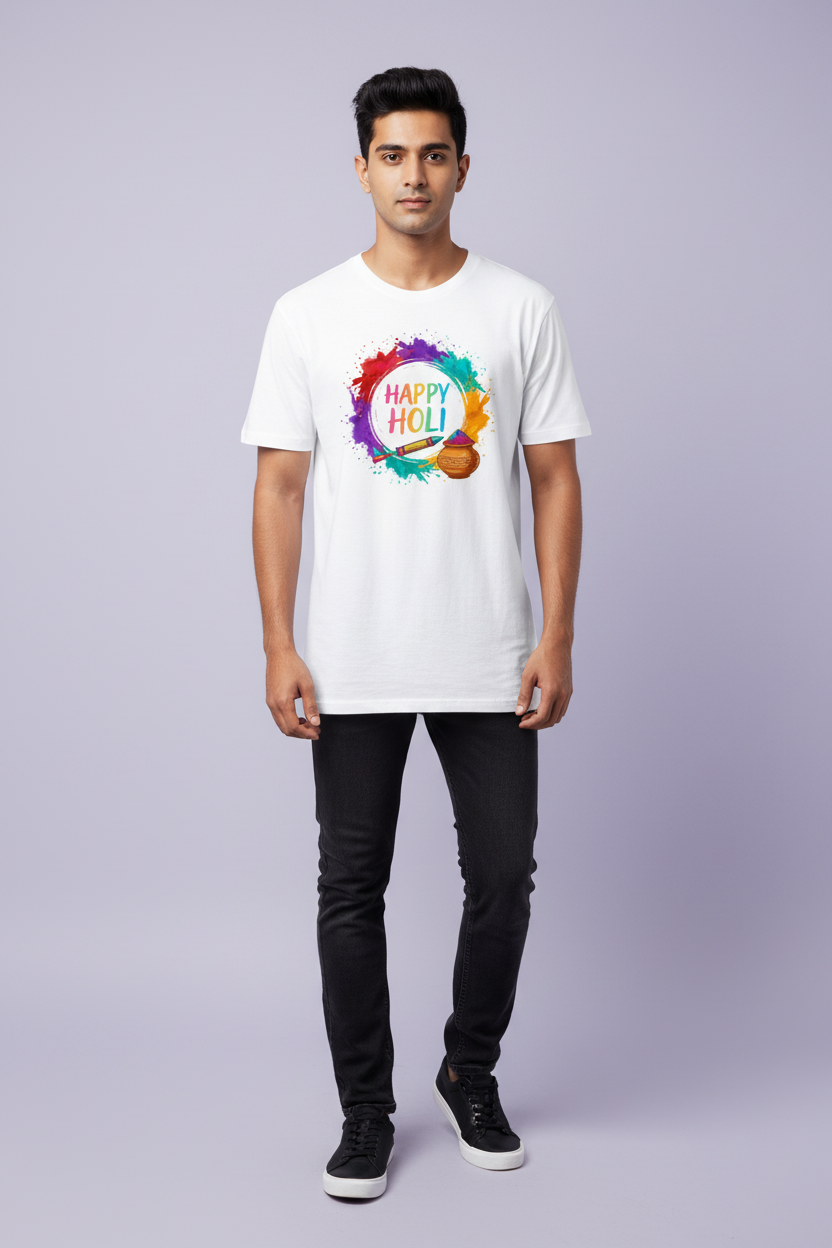 Unisex Cotton Holi T-Shirt