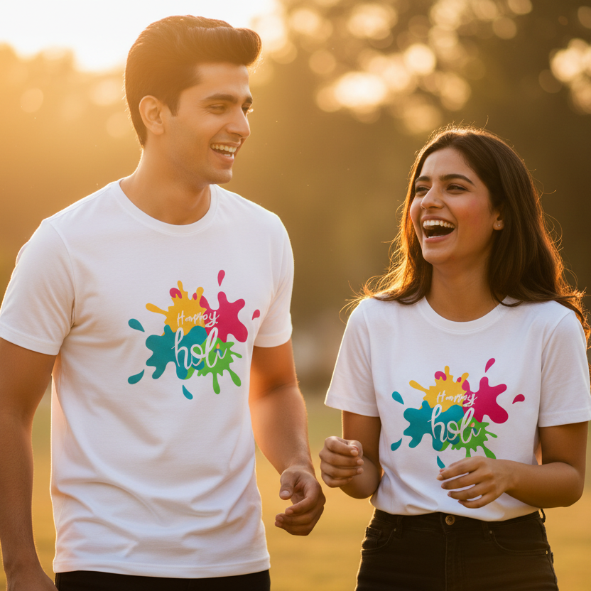 Unisex Cotton Holi T-Shirt
