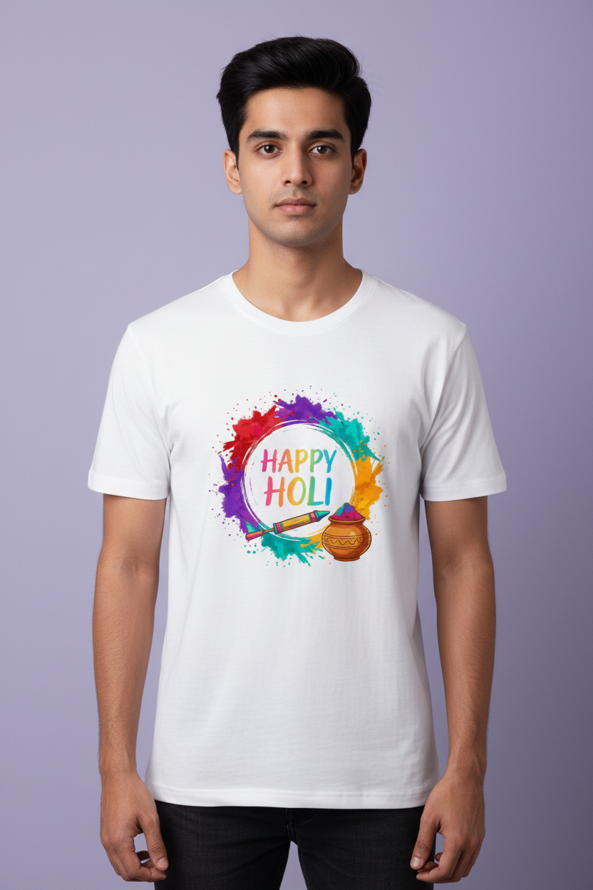 Unisex Cotton Holi T-Shirt