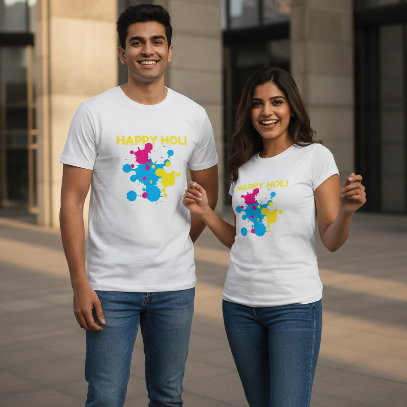 Unisex Cotton Holi T-Shirt