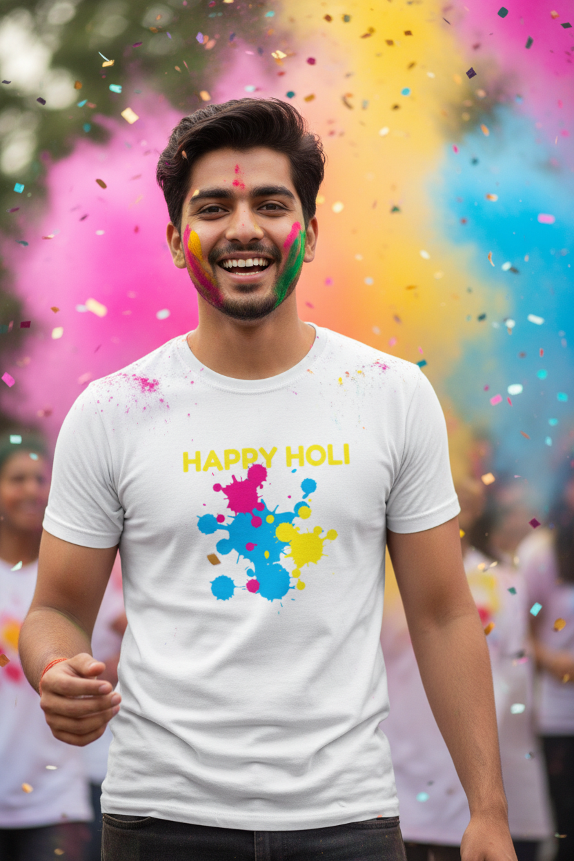 Unisex Cotton Holi T-Shirt