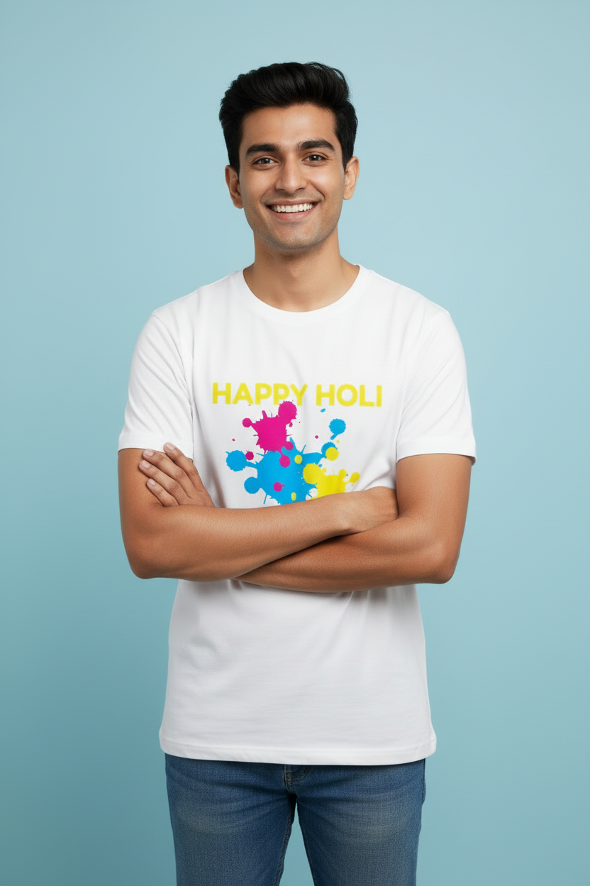 Unisex Cotton Holi T-Shirt
