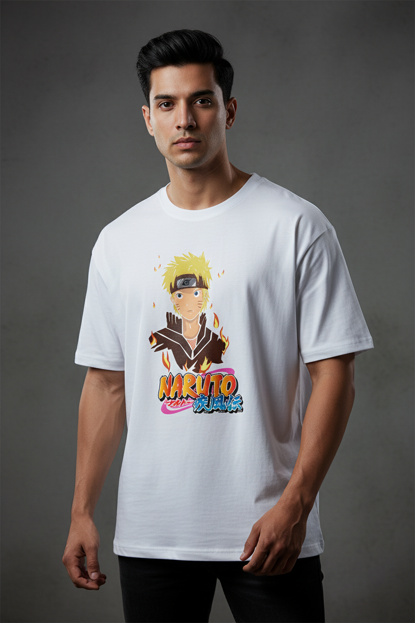 Oversized Classic T-Shirt Anime Print