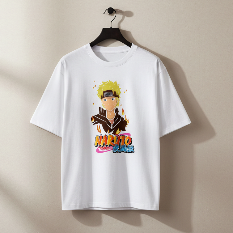 Oversized Classic T-Shirt Anime Print