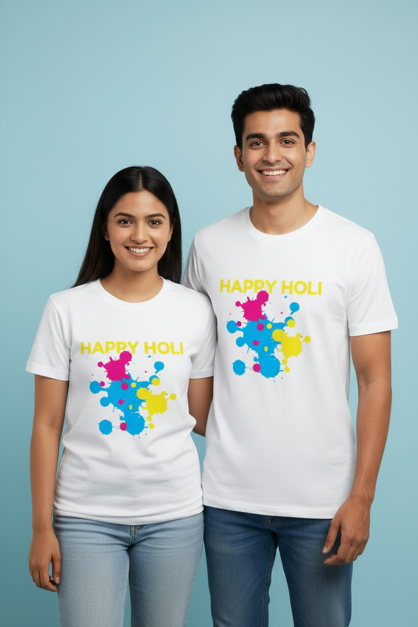 Unisex Cotton Holi T-Shirt