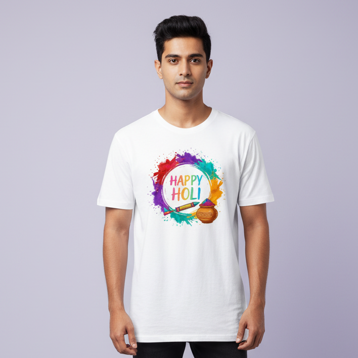Unisex Cotton Holi T-Shirt