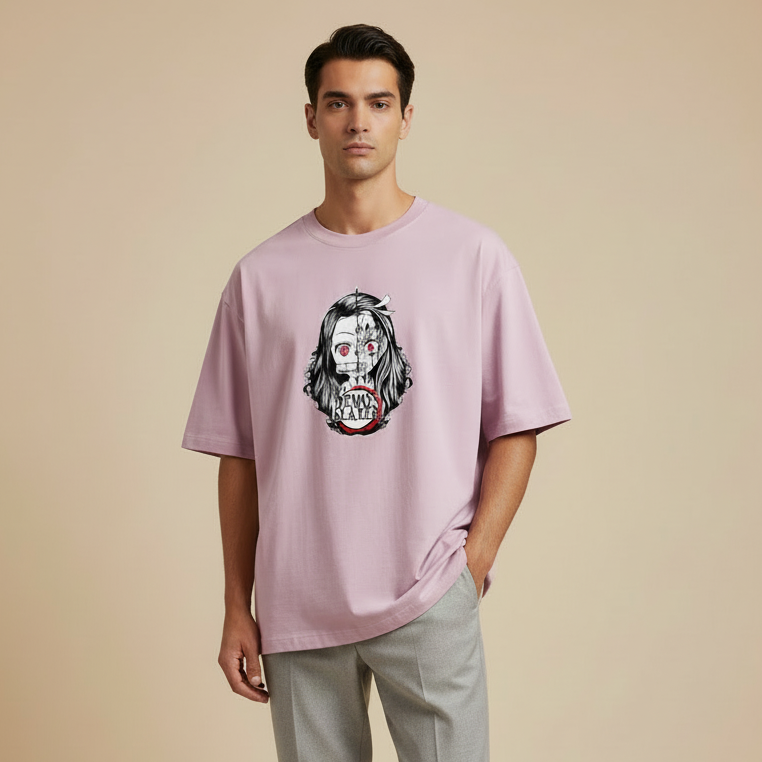 Unisex Oversized Classic T-Shirt Demon Slayer Print
