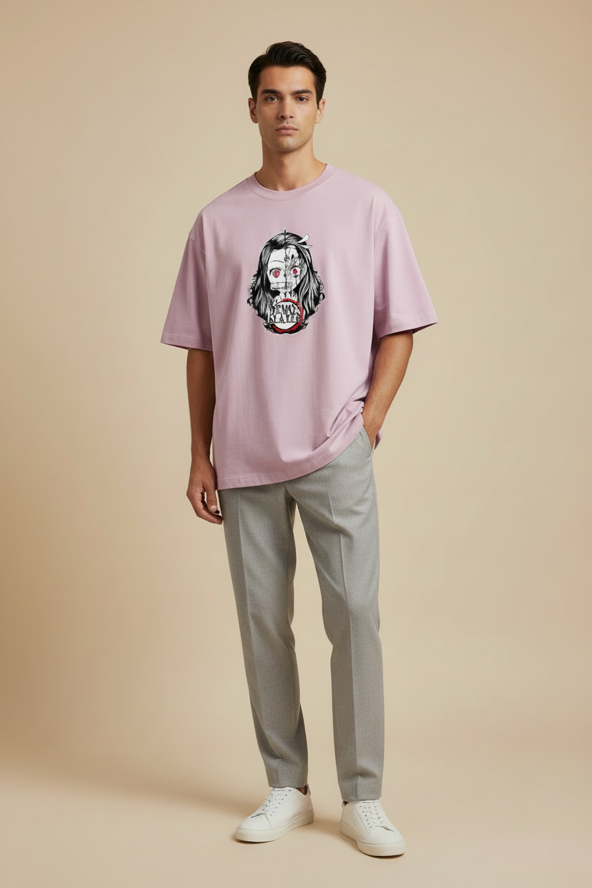 Unisex Oversized Classic T-Shirt Demon Slayer Print