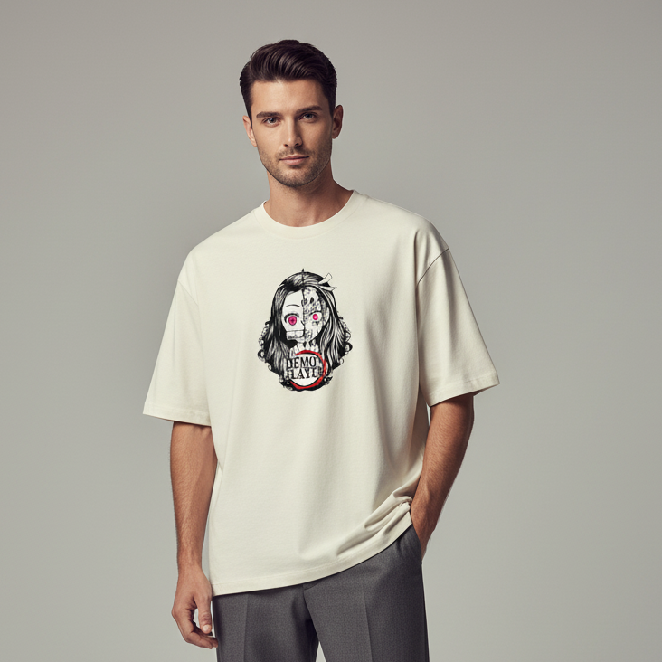 Unisex Oversized Classic T-Shirt Demon Slayer Print