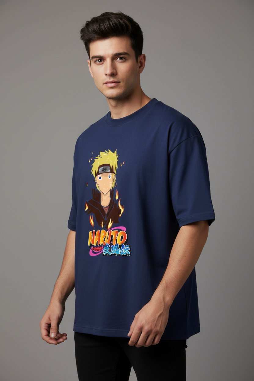 Oversized Classic T-Shirt Anime Print