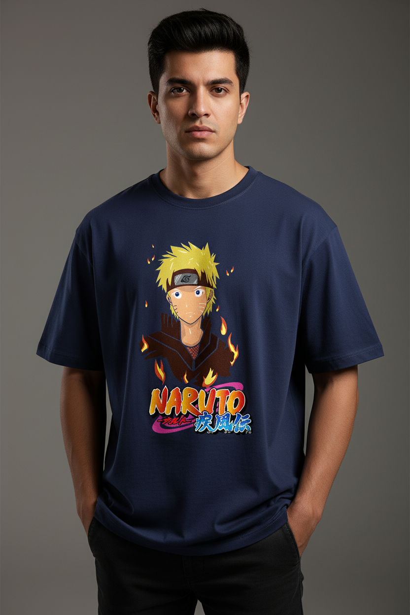 Oversized Classic T-Shirt Anime Print