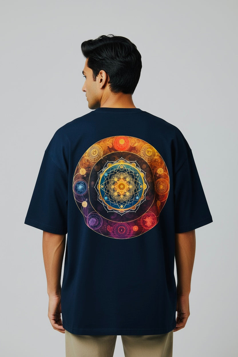 Unisex Terry Oversized Tee Chakra Print