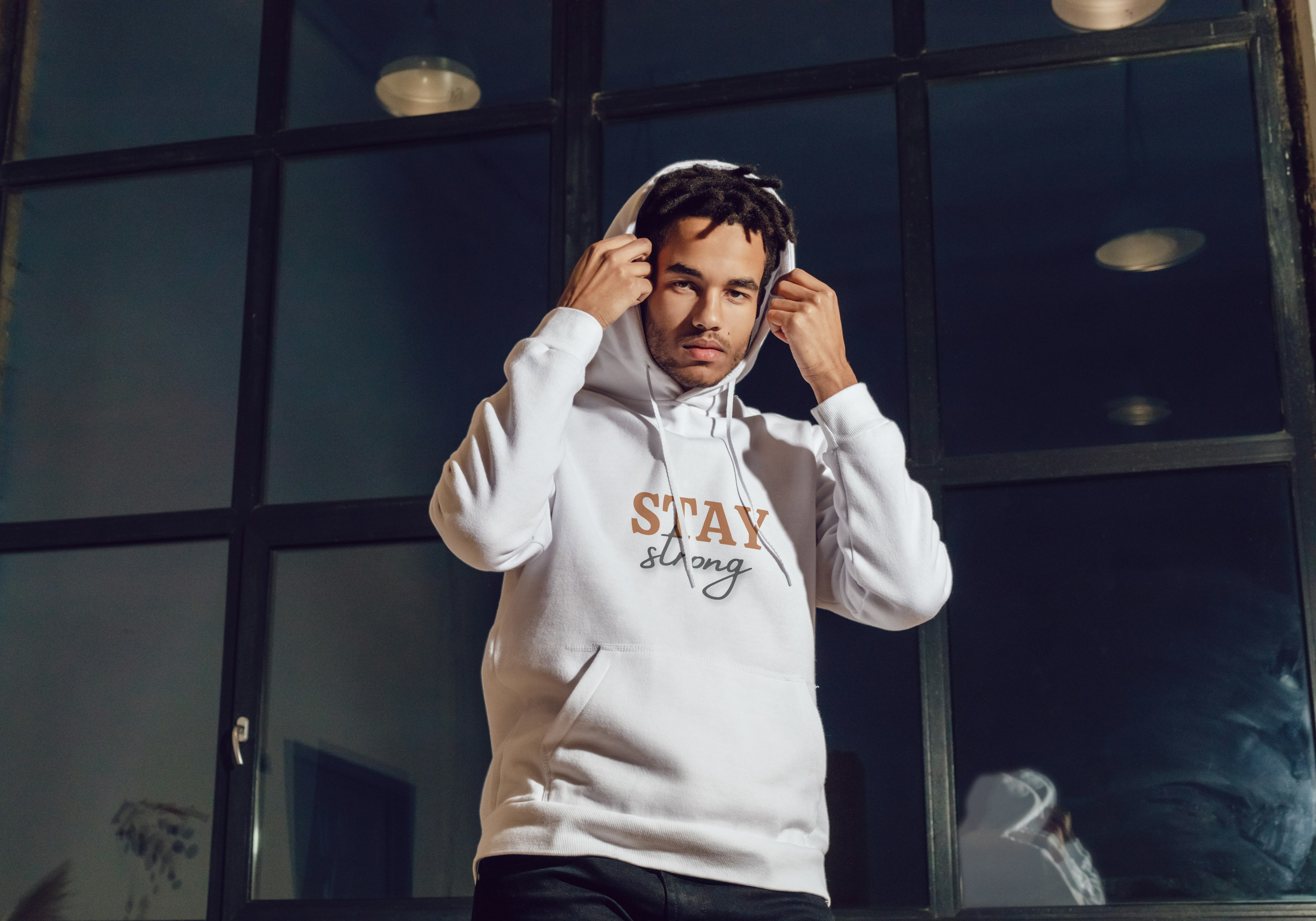 Men’s Hoodie Stay Strong Print