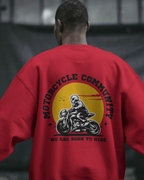 Men's Sweatshirt Motorcycle Print