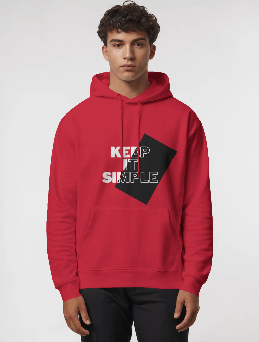 Men’s Hoodie Keep it simple Red