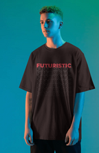 Men’s Oversized Half Sleeves T-shirt futuristic print