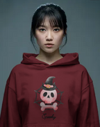 Women’s Crop Hoodie Spooky Print