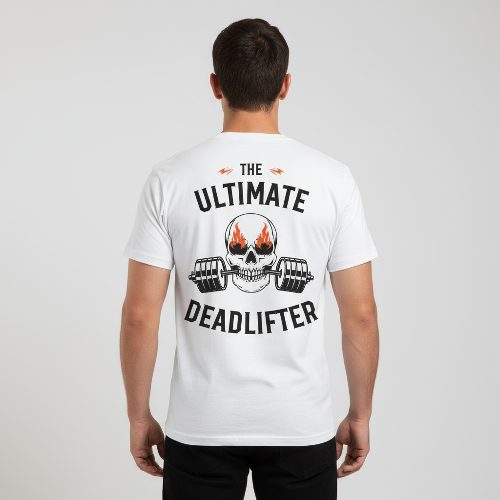 Men's Half Sleeves T-Shirt Deadlifter DIY Print