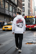 Men's Oversized Hoodie Speed Car Print