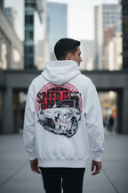Men's Oversized Hoodie Speed Car Print